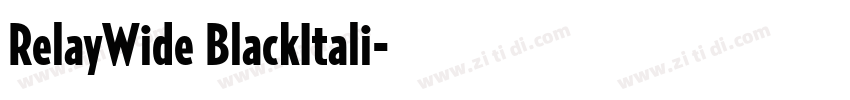 RelayWide BlackItali字体转换